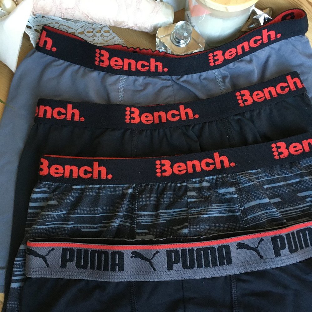 Bench X3 & Puma X1 Boys size XL Boxer Briefs Worn as jammies by a girl EUC